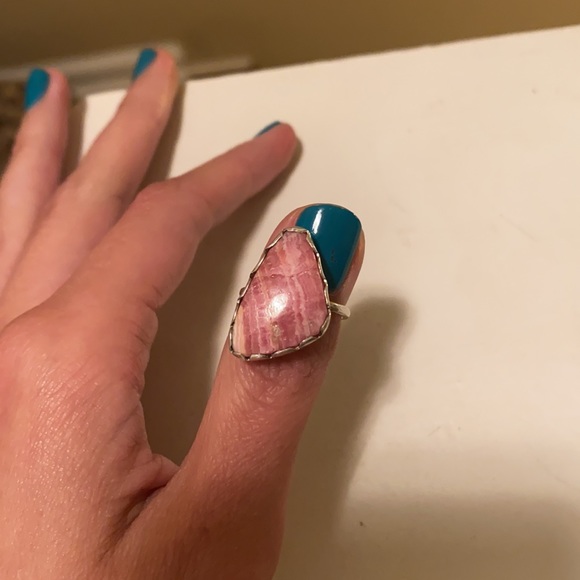 NWOT Rhodochrosite Sterling Silver Ring - Picture 3 of 5
